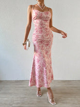 Ladies' Floral Print Mermaid Hem Cami Dress